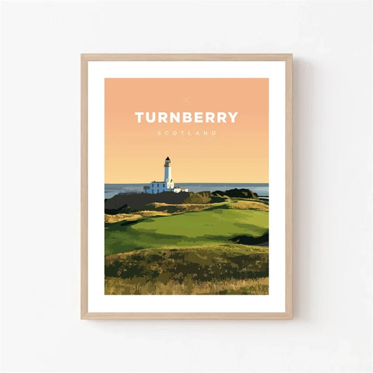 Turnberry Golf Course Poster | Scotland Tribute | World's Greatest Golf Courses Artwork | Home Decor