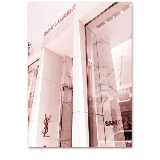 Yves Saint Laurent Poster | High Class Fashion Art | Luxury Storefront Design | Home Decor Artwork