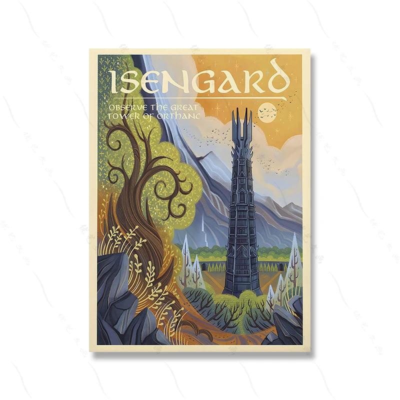 Gondor | Minas Tirith, City of Kings: Majestic Capital of Gondor Poster  Explore the Fortified City with this Lavish Art Print, a Must-Have for Admirers of Royal Elegance and Historical Strongholds