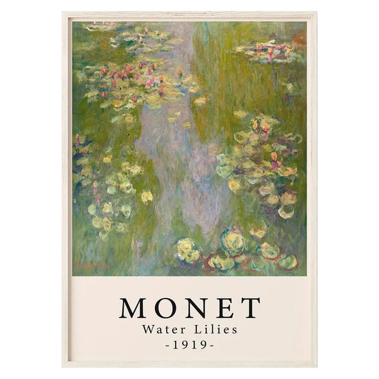 Claude Monet | Water Lilies 1919 | Impressionist Art Poster | Fine Art Print | Decorative Wall Art