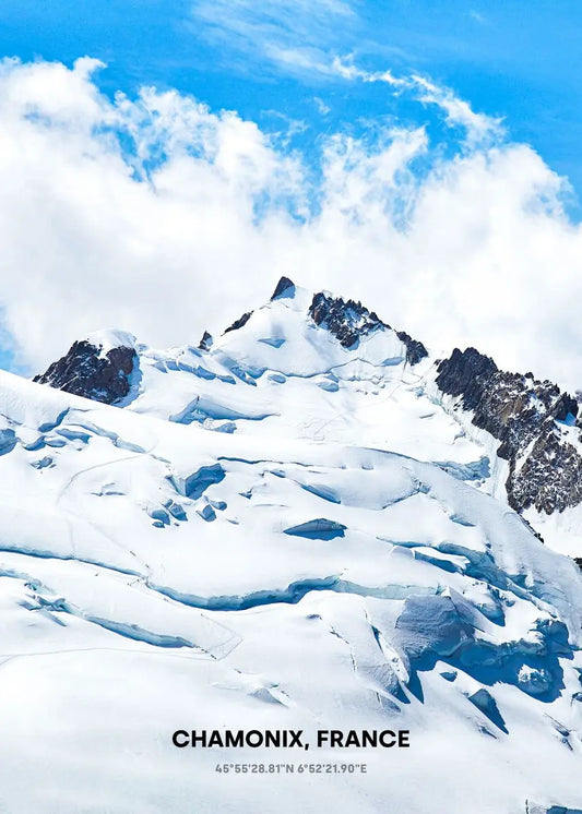 Glistening Ice Formations Poster | Chamonix, France | Winter Wonderland Scenery | Home Decor Artwork