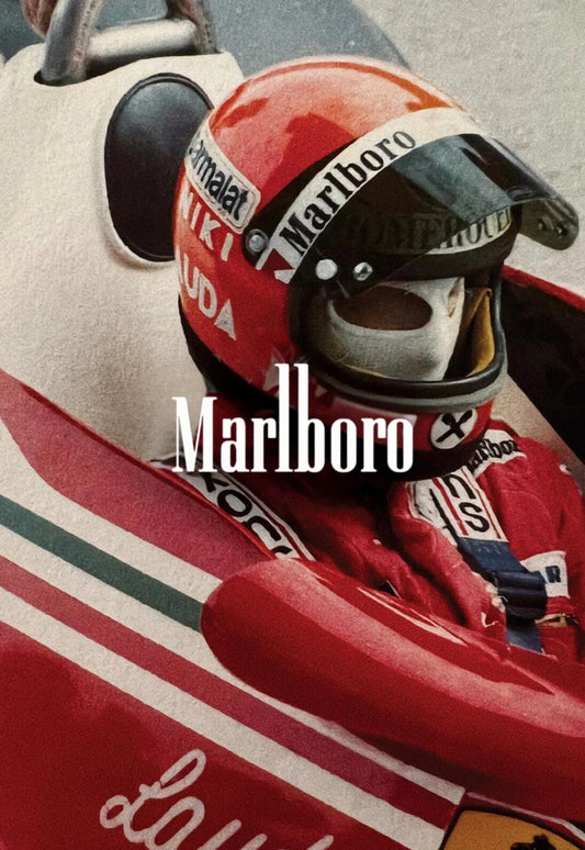 Vintage Formula 1 Poster | Monaco Grand Prix | Niki Lauda 1975 Ferrari Racing | Vintage F1 Art Print