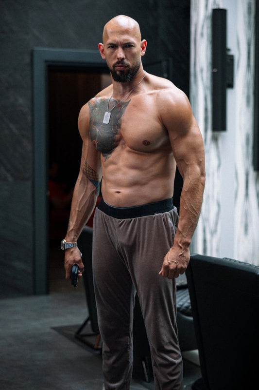 Andrew Tate Poster | Training Gear Motivation | Stern Expression | Fitness & Determination Art Print