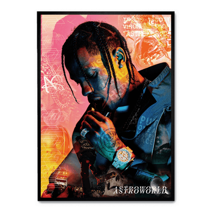 Travis Scott x Astroworld | Music Concert Poster | Album Art Decor | Wall Art for Home & Garden | Visual Artwork Display