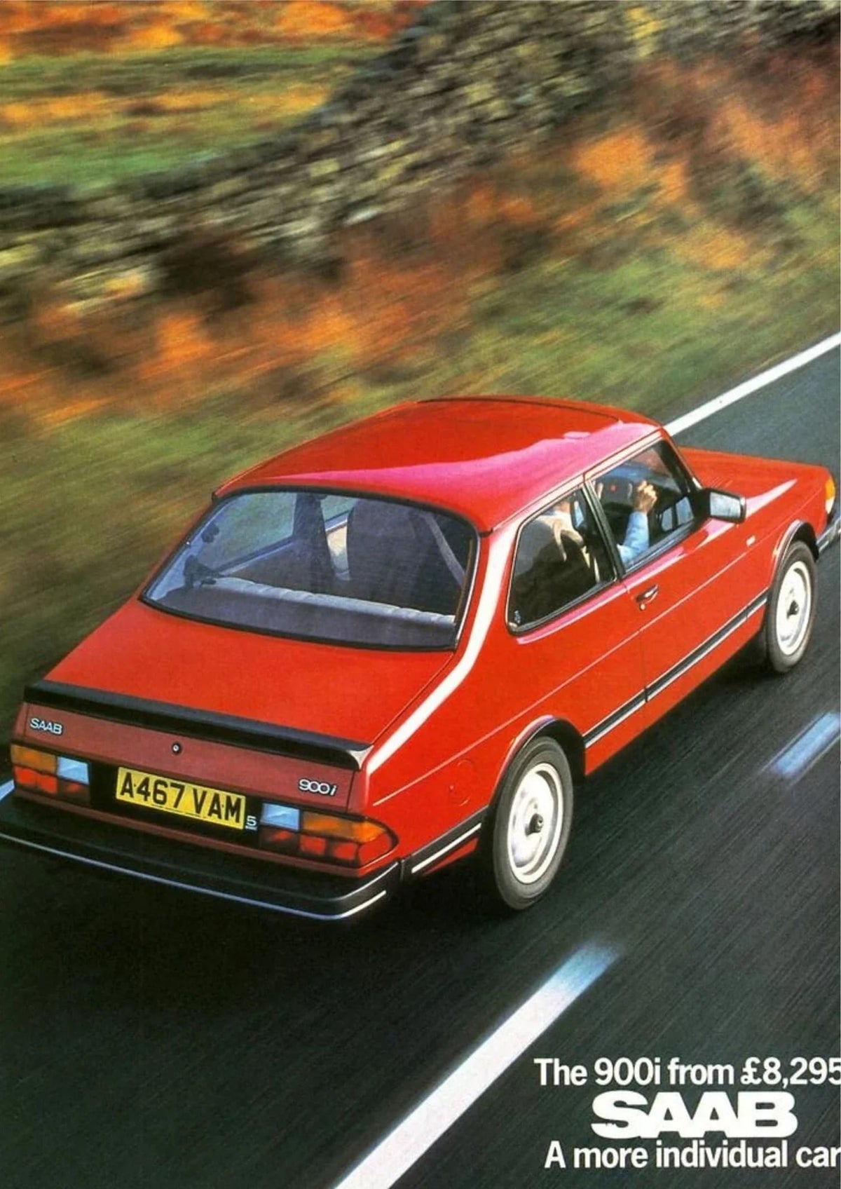 Saab 900i | Vintage Driving Action – Wall Of Art Studio