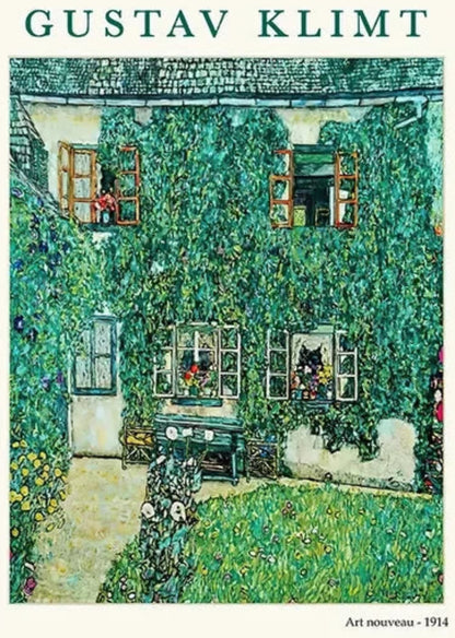 Gustav Klimt | The House of Guardaboschi | Art Nouveau Poster | Fine Art Print | Wall Decor | Home Interior Design | Artistic Decorations | Vintage Art Poster
