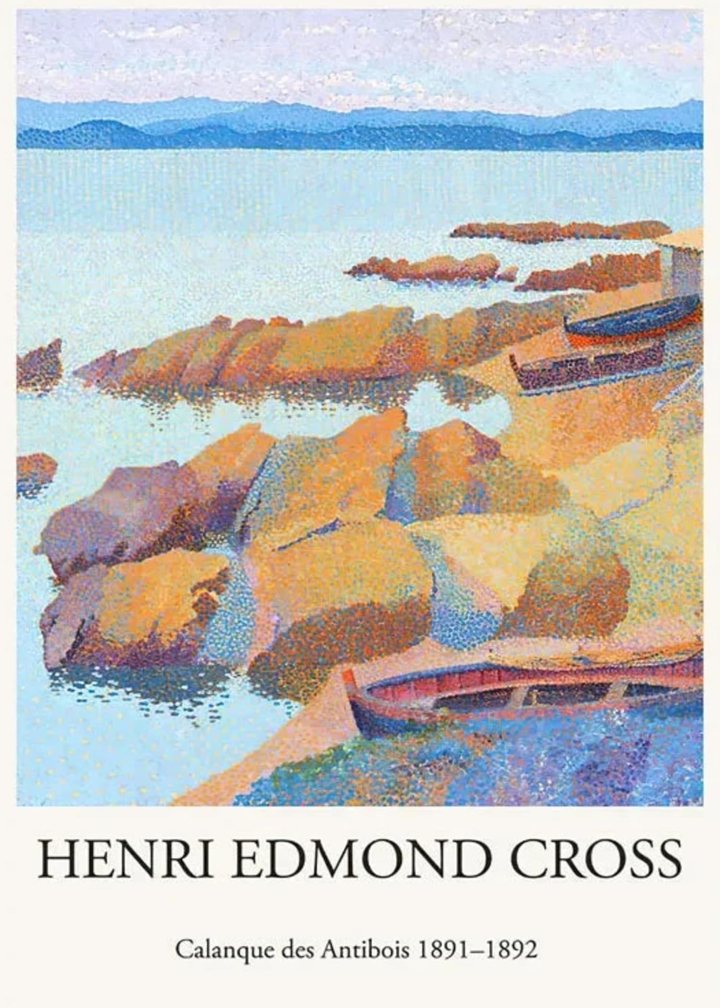 Henri Edmond Cross | Calanque des Antibois | Art Nouveau Coastal Landscape
