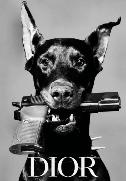 Dior Dog | Elegant Home Decor Art