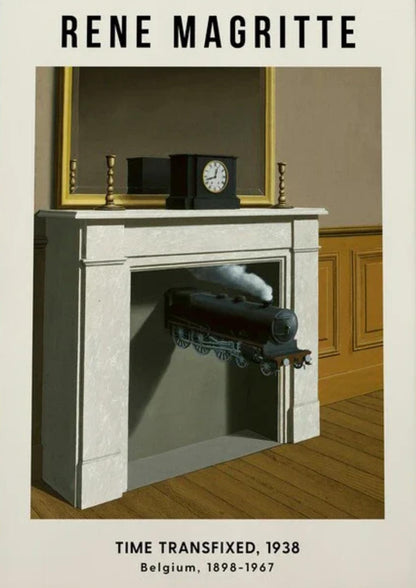 René Magritte | Time Transfixed 1938 | Surrealism | Vintage Steam Train