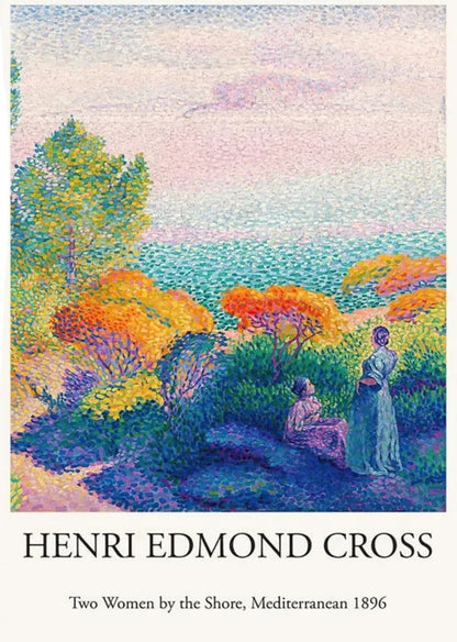 Henri Edmond Cross | Two Women by the Shore | Mediterranean Impressionist