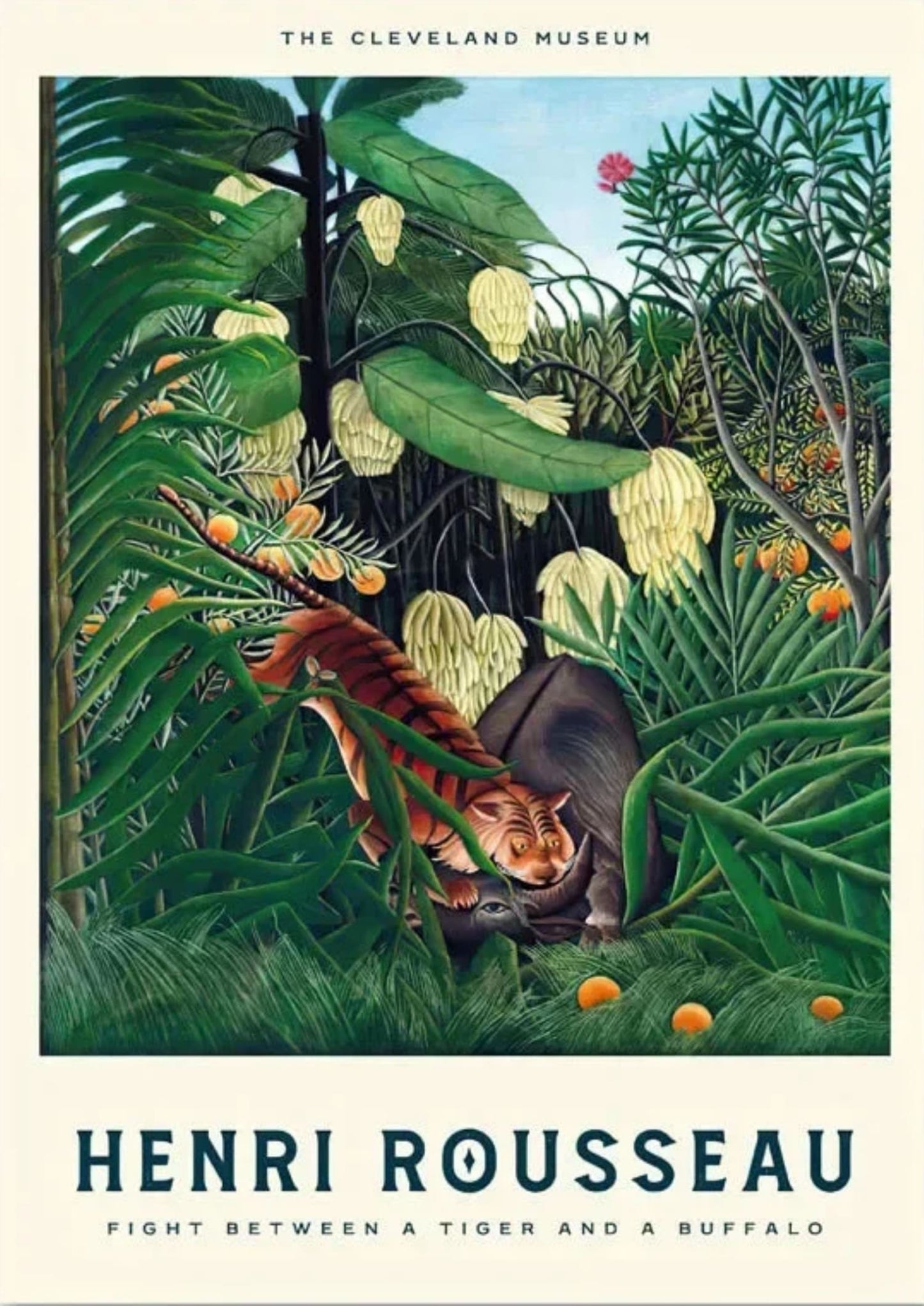 Henri Rousseau | Fight Between a Tiger and a Buffalo | Classic Wildlife Scene