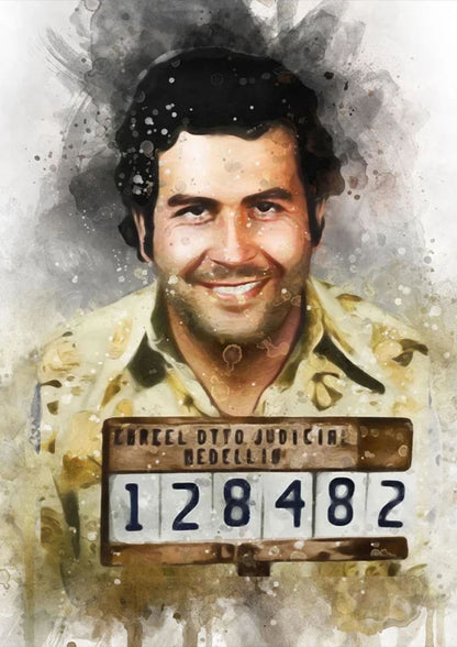 Pablo Escobar Mugshot | Vintage Style