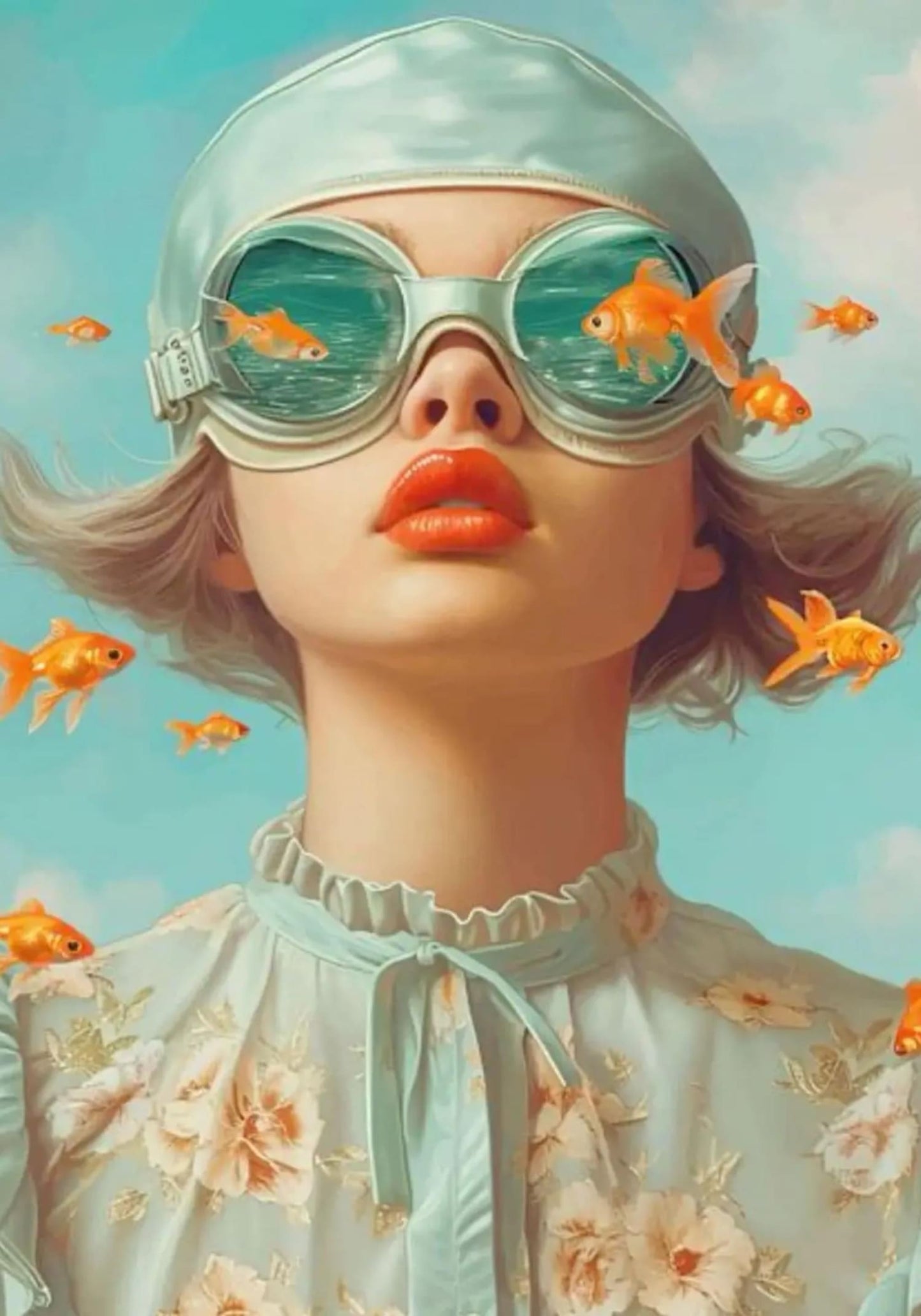 Aquatic Daydream | Floral Girl | Serene Aquamarine