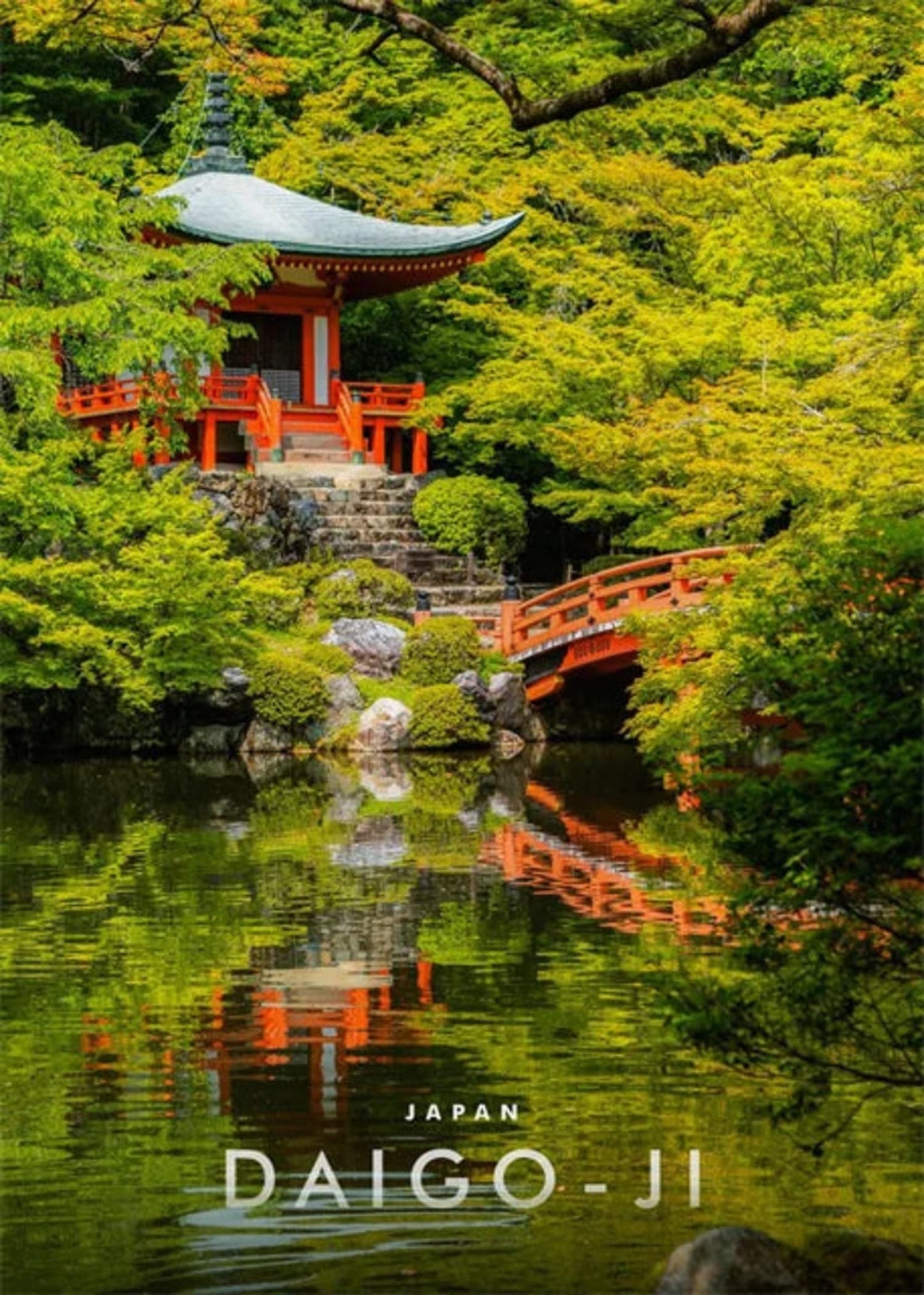 Daigo-ji Temple | Kyoto | Serene Temple Reflections | Historical Japanese Temples | Japanese Architecture Posters