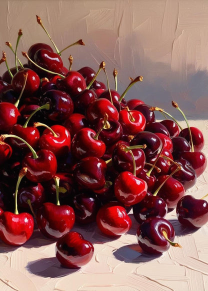 Vibrant Cherries | Bright Red Berries Art