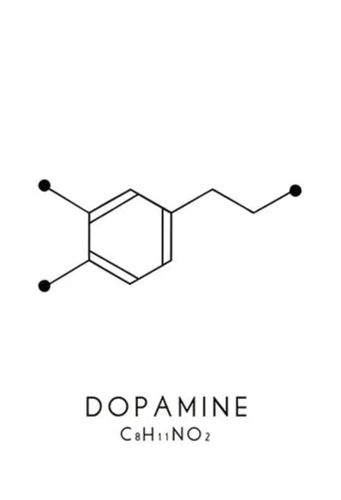Molecule Chemical Dopamine Serotonin Molecular Formula Chemistry Science Wall Art Canvas Painting Living Room Decorative Poster