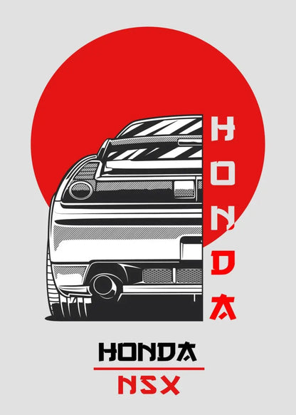Honda NSX Poster | Japanese Car Artwork | Home & Garden Decor | Automotive Wall Art Print