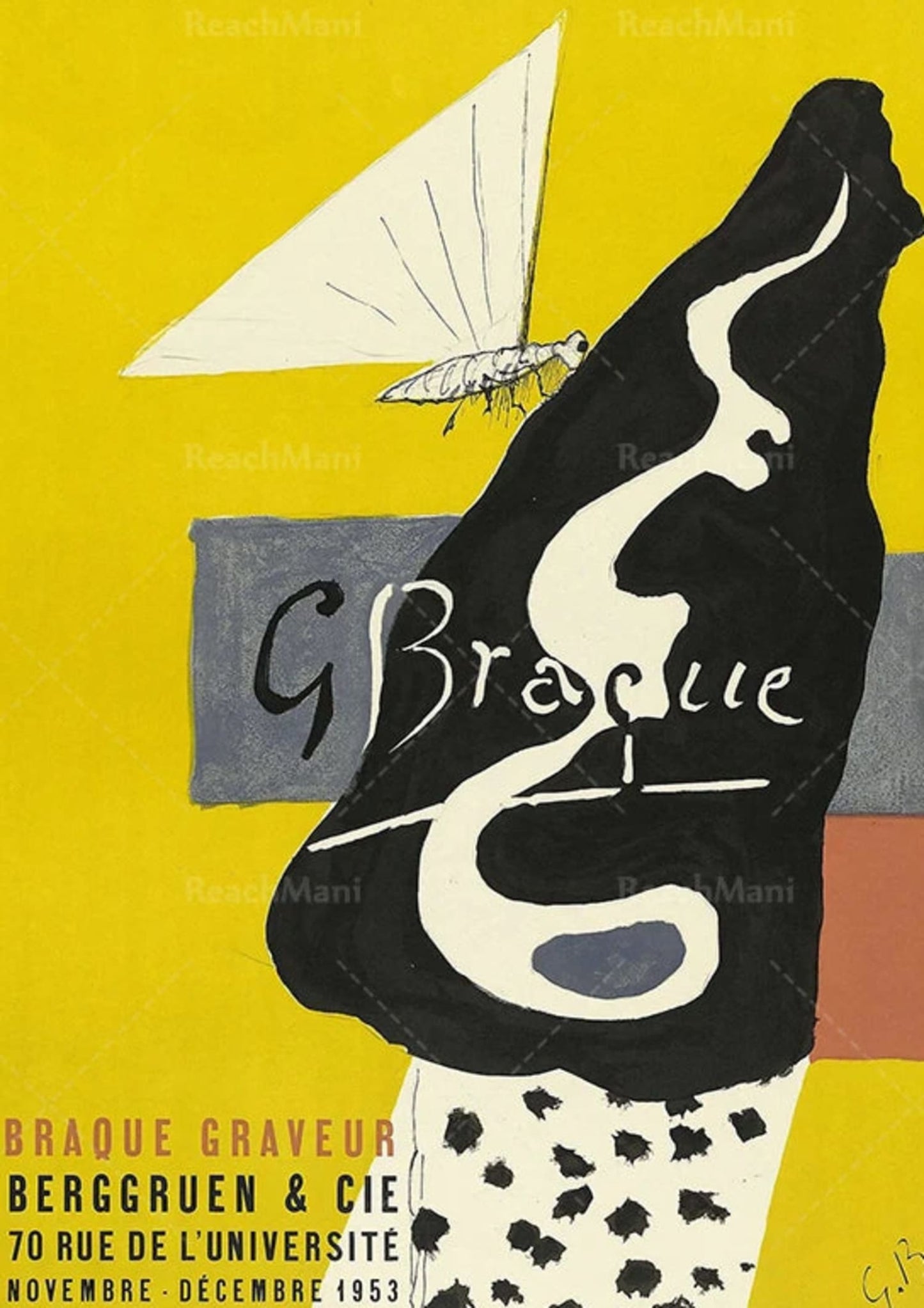 Georges Braque | Graveur 1953 | Vintage French Artwork