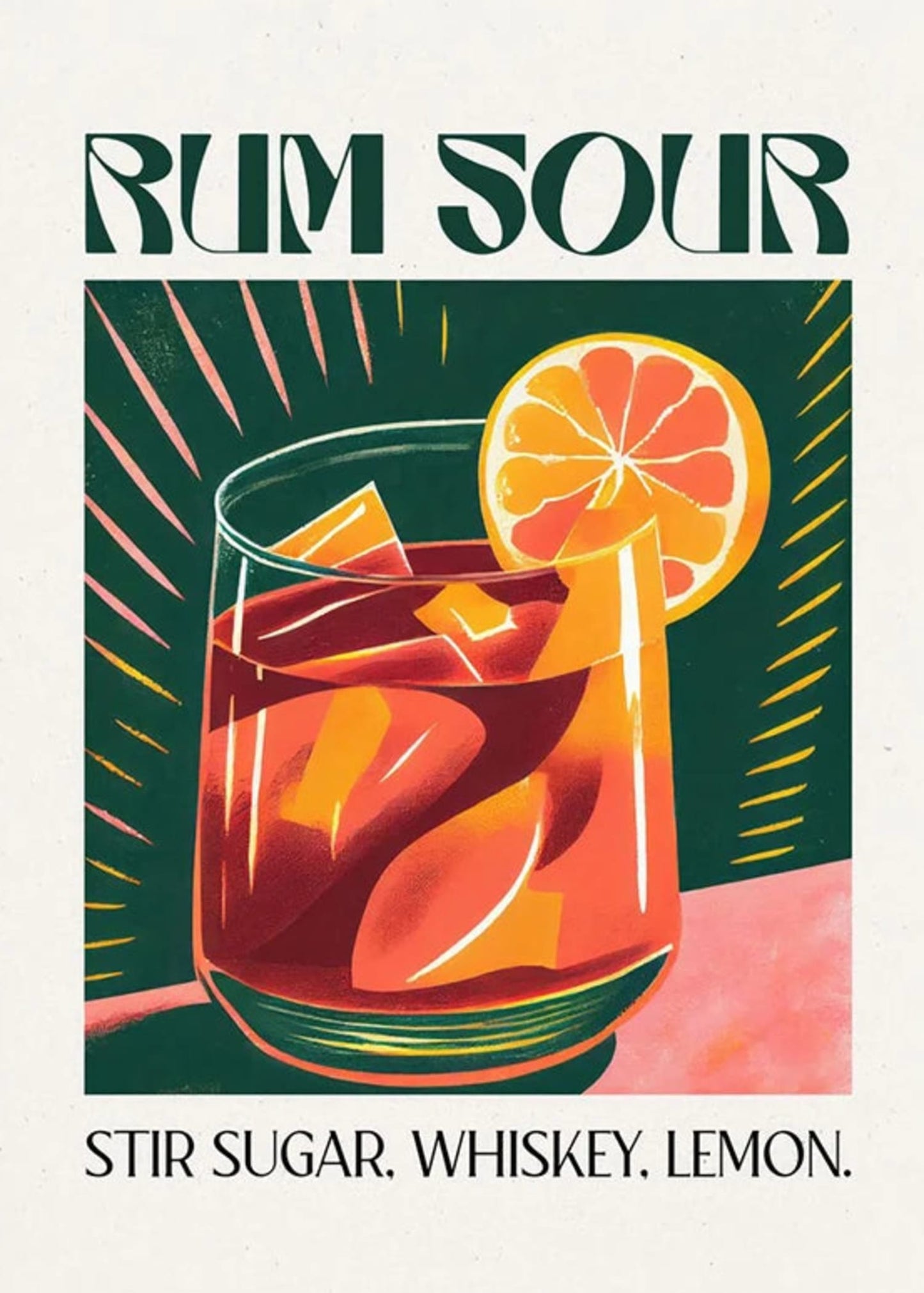 Rum Sour | Vintage Cocktail Art