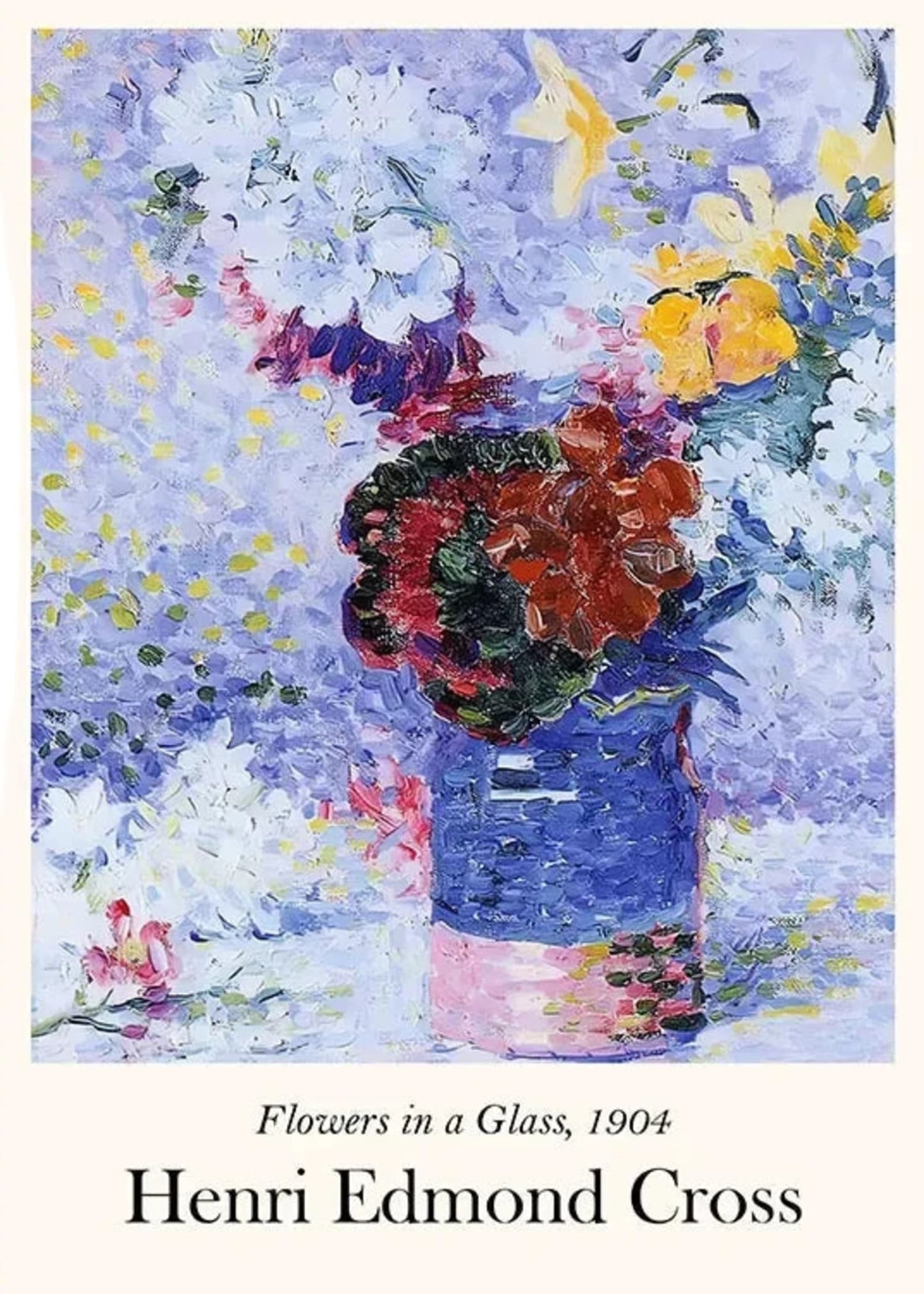 Henri Edmond Cross | Flowers in a Glass | Impressionist Floral