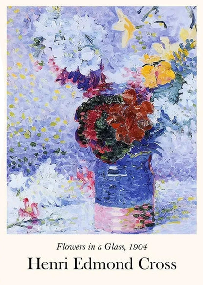 Henri Edmond Cross | Flowers in a Glass | Impressionist Floral