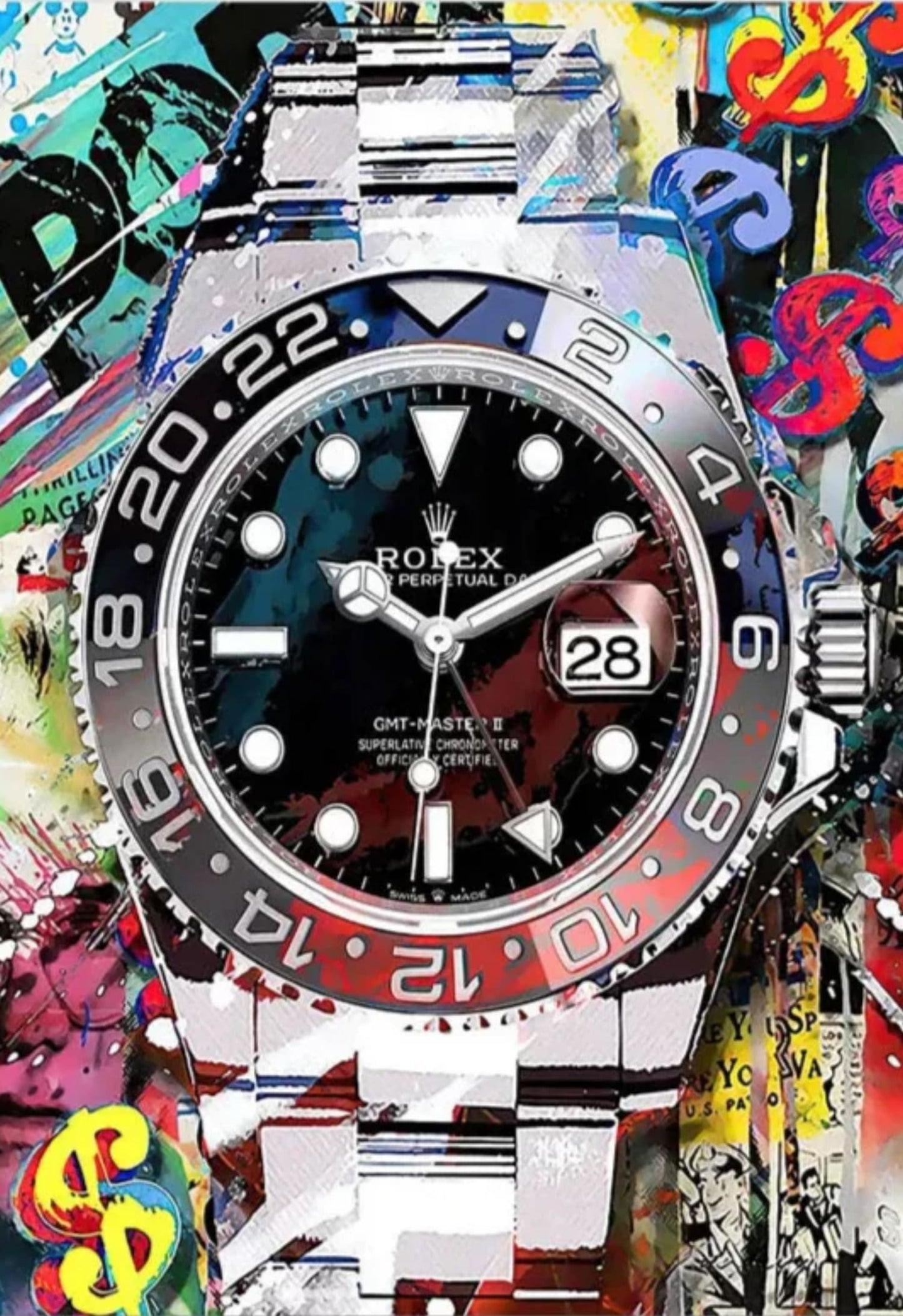 Graffiti Rolex GMT-Master 2 | Colorful Contemporary Style