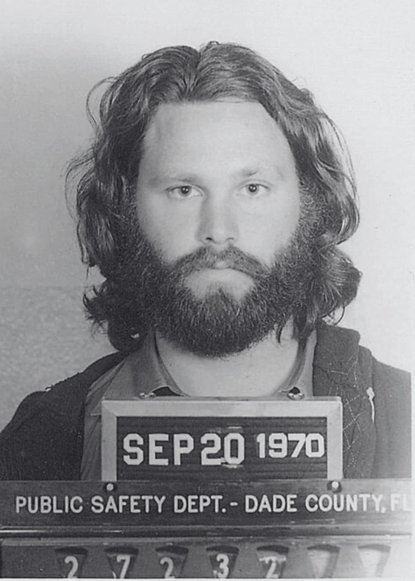 Jim Morrison Mugshot | Vintage Style | Black & White