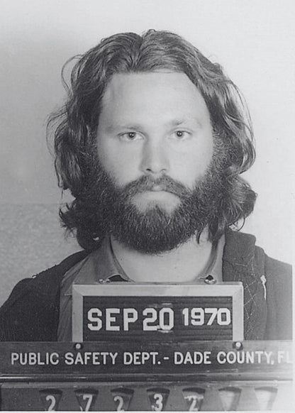 Jim Morrison Mugshot | Vintage Style | Black & White