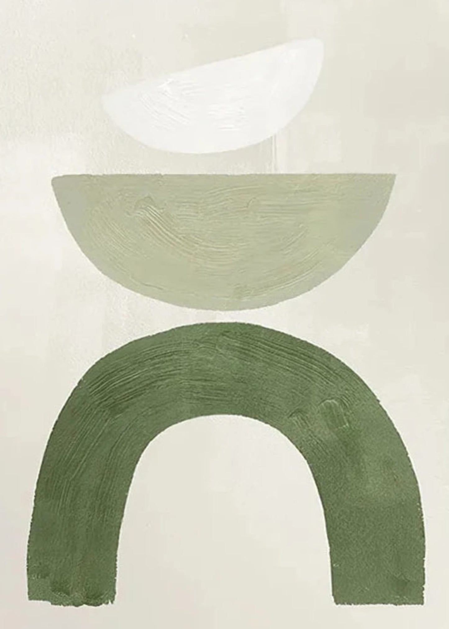 Simple Green Forms | Modern Oasis Poster | Elegant Home Decor | Wall Art for Living Room | Minimalist Design