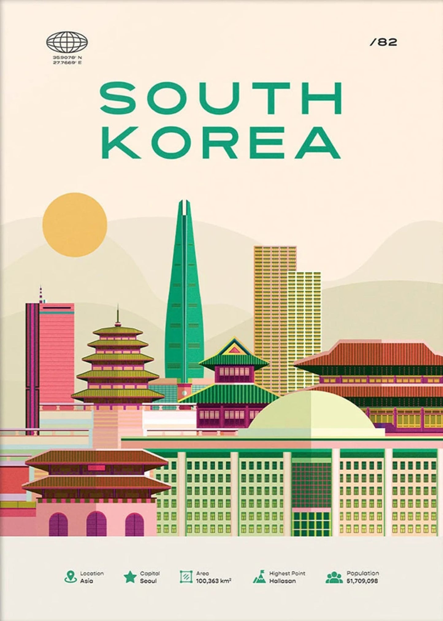 Seoul Skyline | Colorful Cityscape