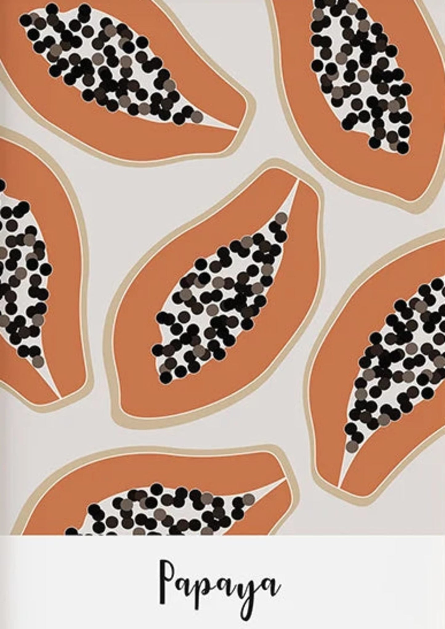 Bauhaus Papaya | Modern Art Print