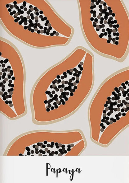 Bauhaus Papaya | Modern Art Print