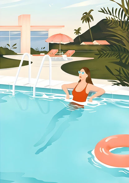 Serene Poolside Scene | Relax by the Pool