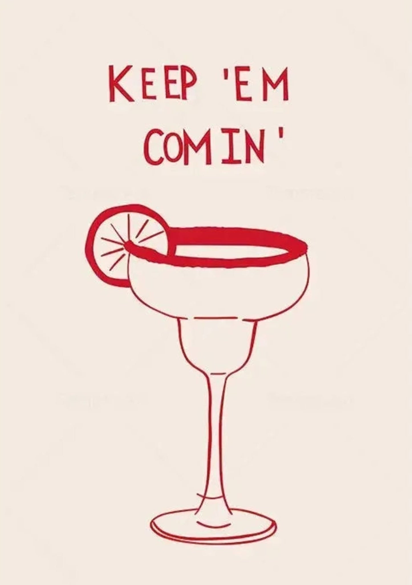 Keep Em Comin | Minimalist Black & White Illustration