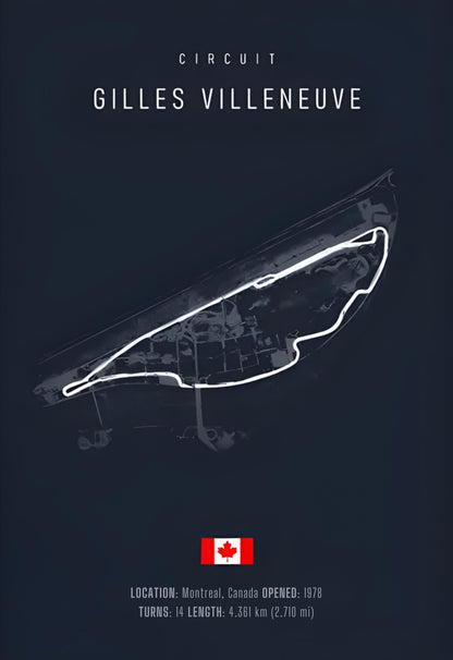 Gilles Villeneuve Circuit | F1 Track Layout Art