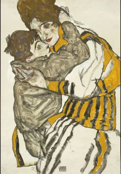 Egon Schiele | A Mother's Love for Her Child | Art Nouveau Print | Fine Art Poster | Wall Decor