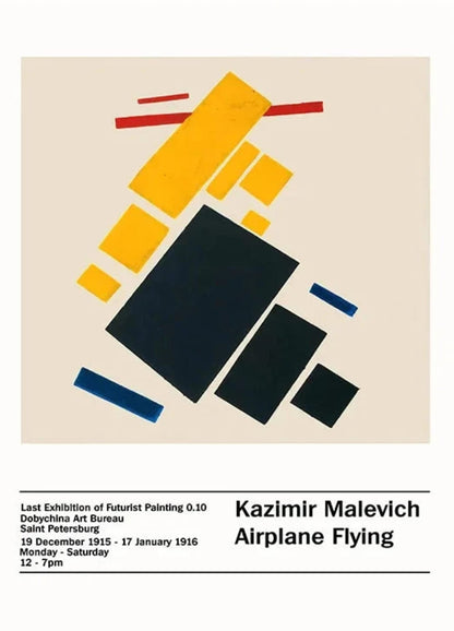 Kazimir Malevich | Airplane Flying | Abstract Art