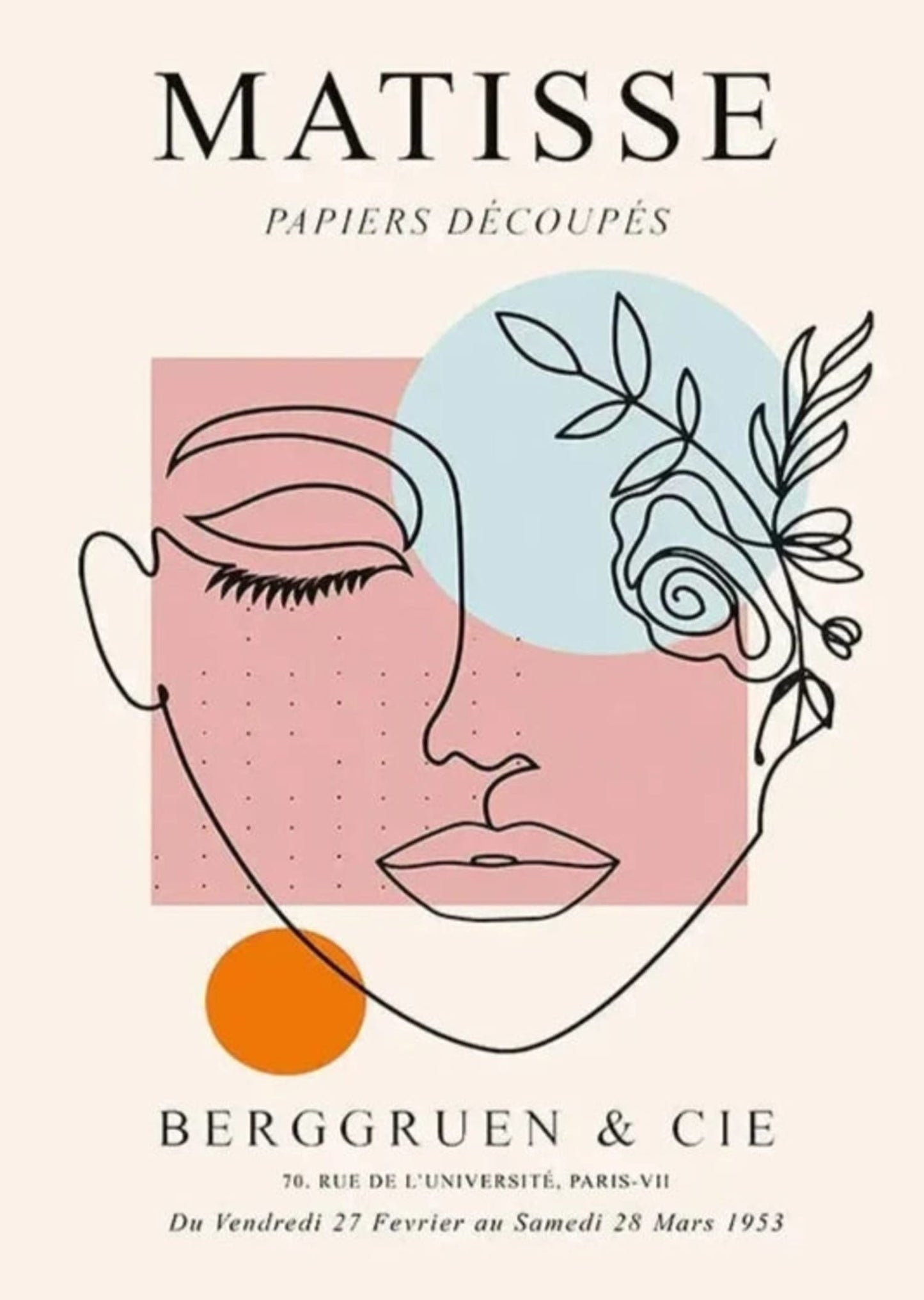 Henry Matisse Poster | Papiers Decoupes Art | Berggruen & Co. | Cut-Outs Collection | Shapes of Serenity