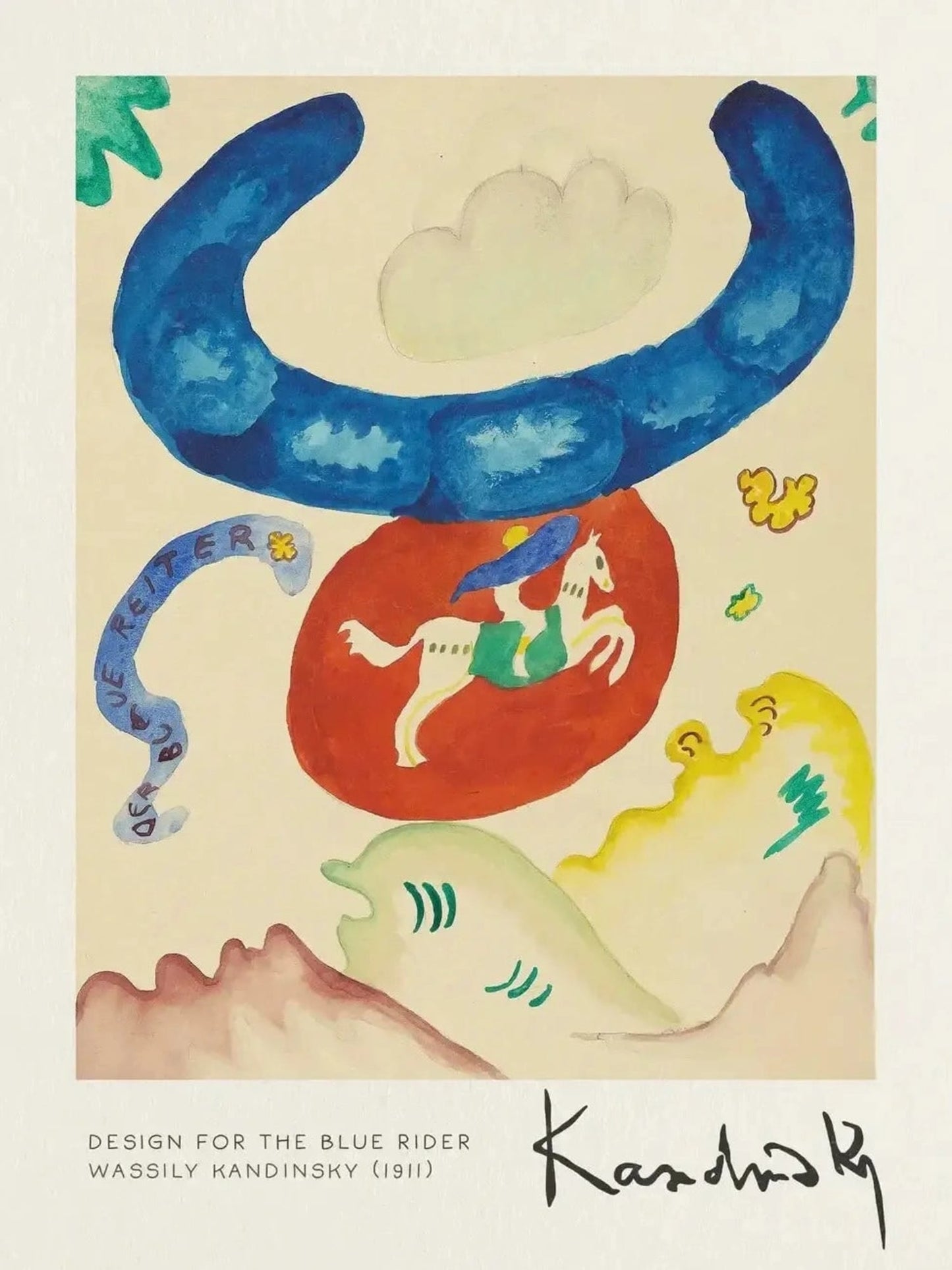 Wassily Kandinsky | The Blue Rider | Vintage Abstract 1931