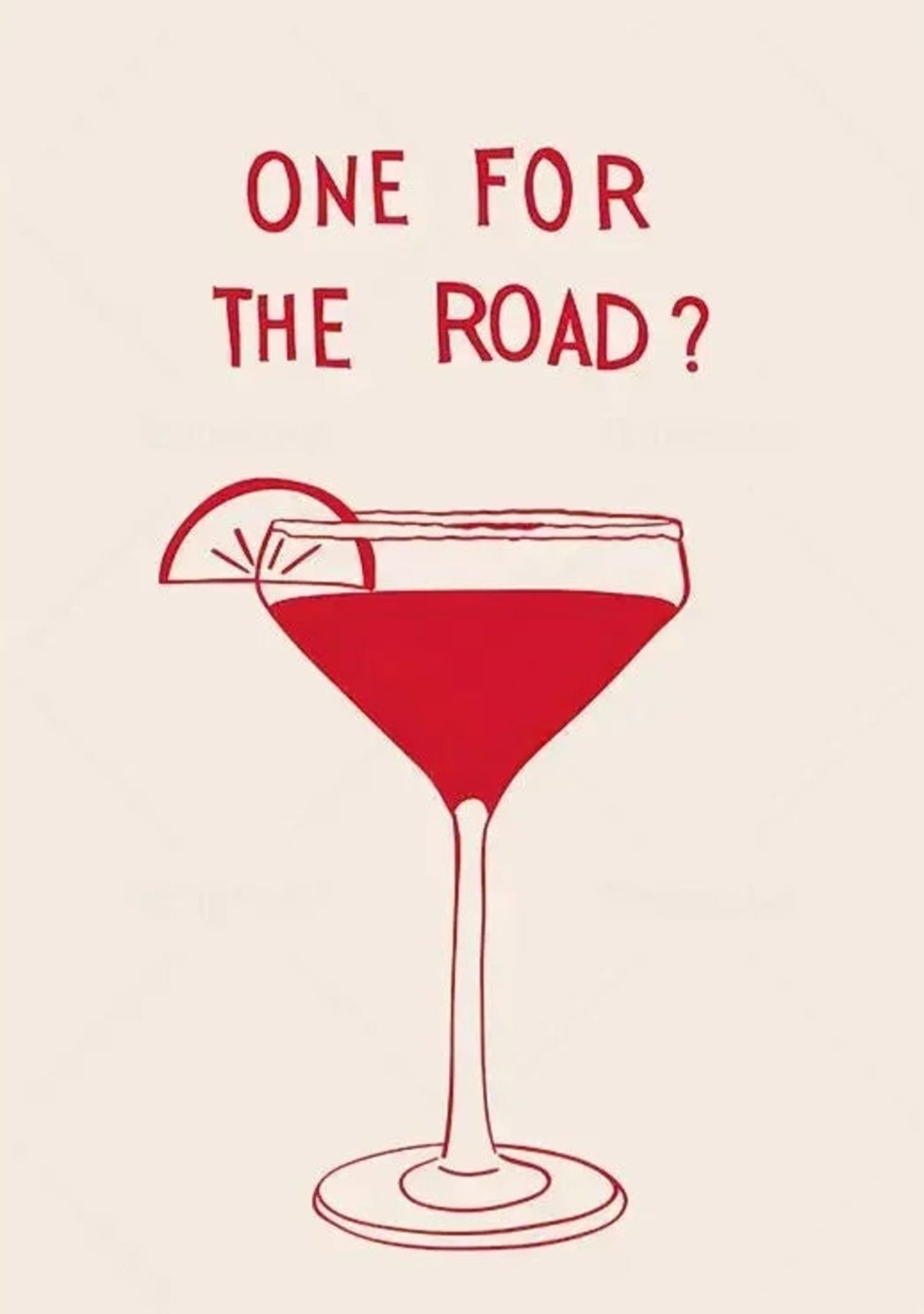 One For The Road | Hand Drawn Minimalist
