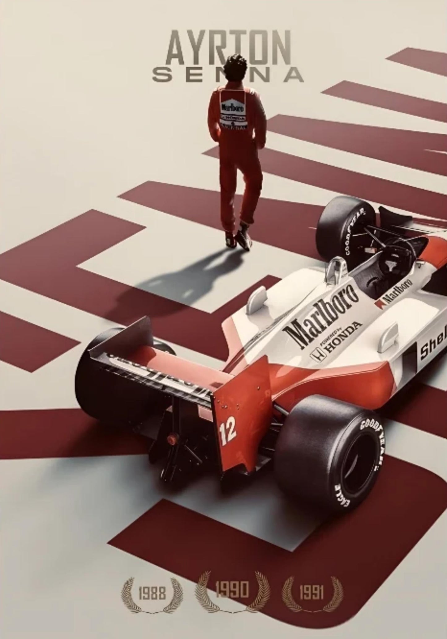 Ayrton Senna Racing Legend | Home Decor Artwork