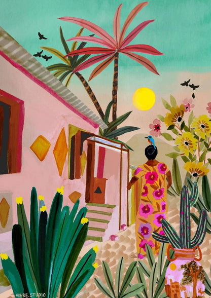 abstract india landscape poster