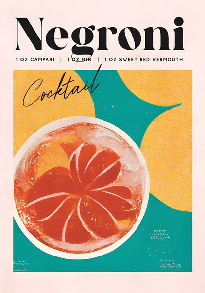 Cocktail Party - Negroni Cocktail Poster