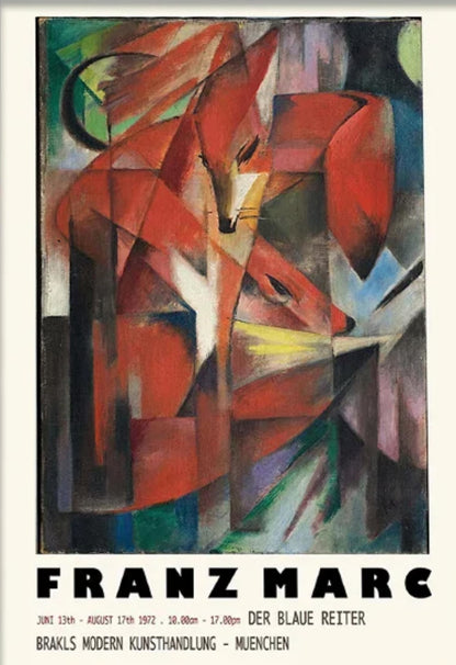Franz Marc | The Foxes | Vibrant Wildlife Art