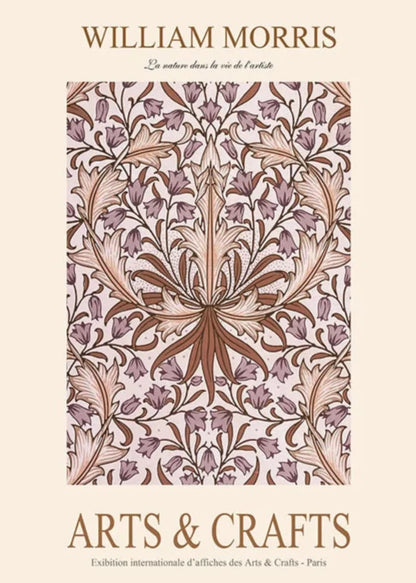 William Morris Poster | Hyacinth Design | Decorative Artwork | Home & Garden Decor | Vintage Style | Art Print