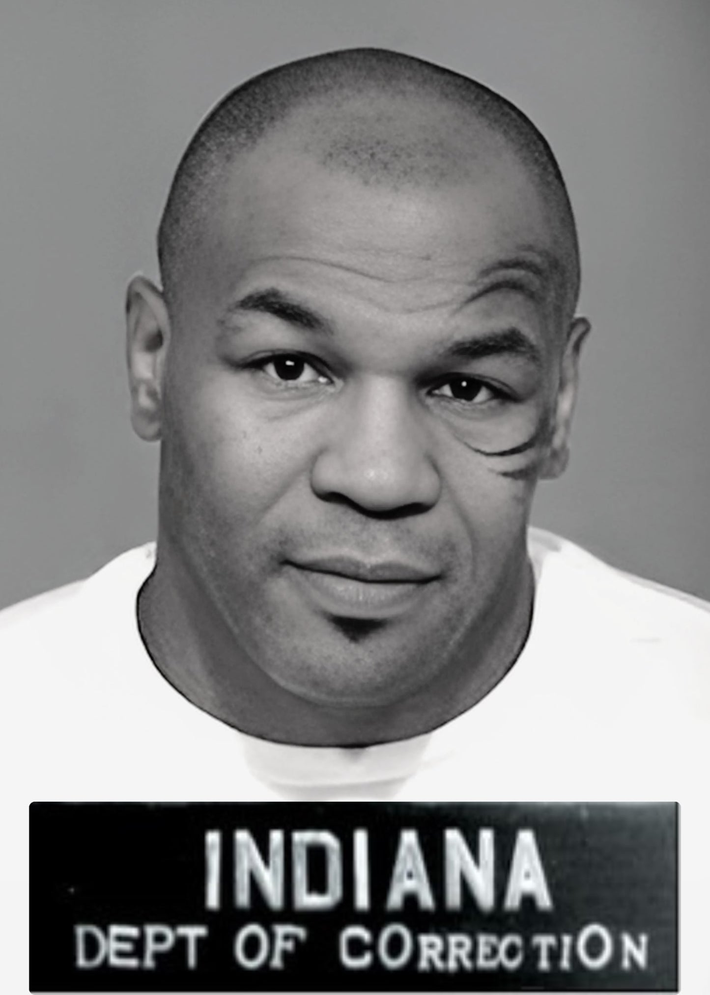 Mike Tyson Mugshot | Retro | Black & White Boxing Legend