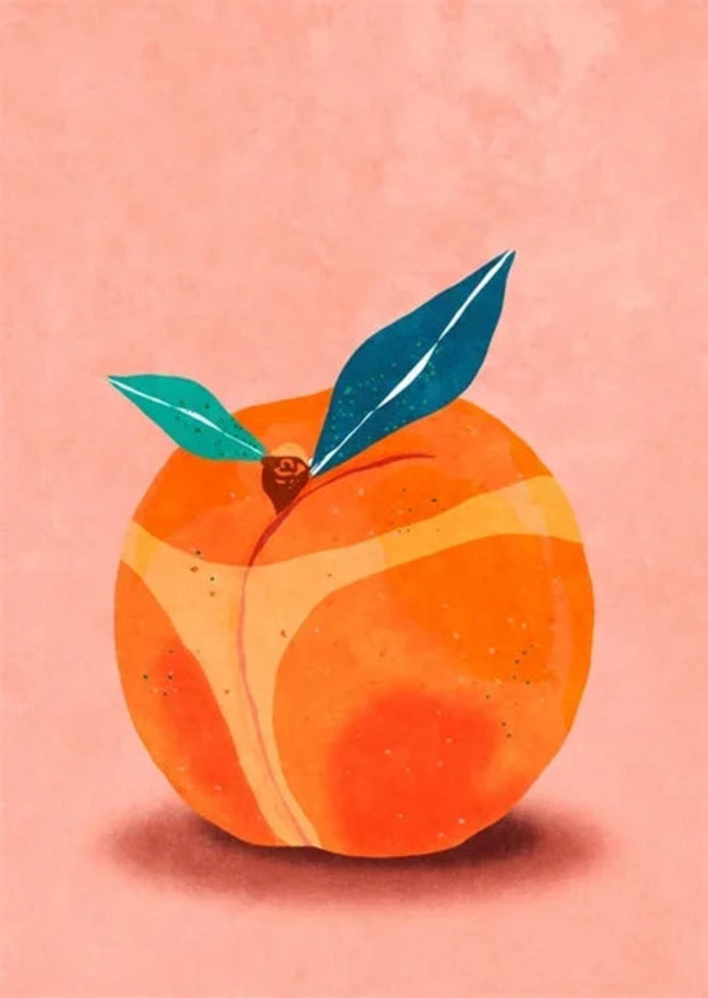 Ripe Peach | Minimalist Kitchen Art