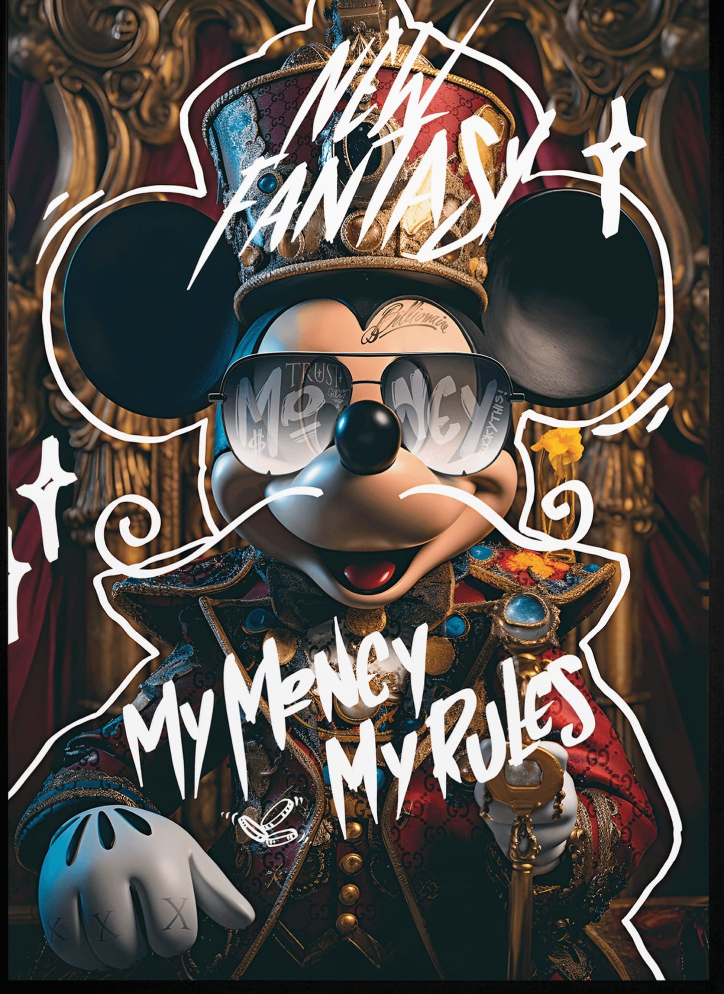 My Money My Rules Art | Motivational Poster | Home Wall Decor | Inspirational Quote | Modern Visual Artwork | Stylish Print | Office | Bedroom Wall Art