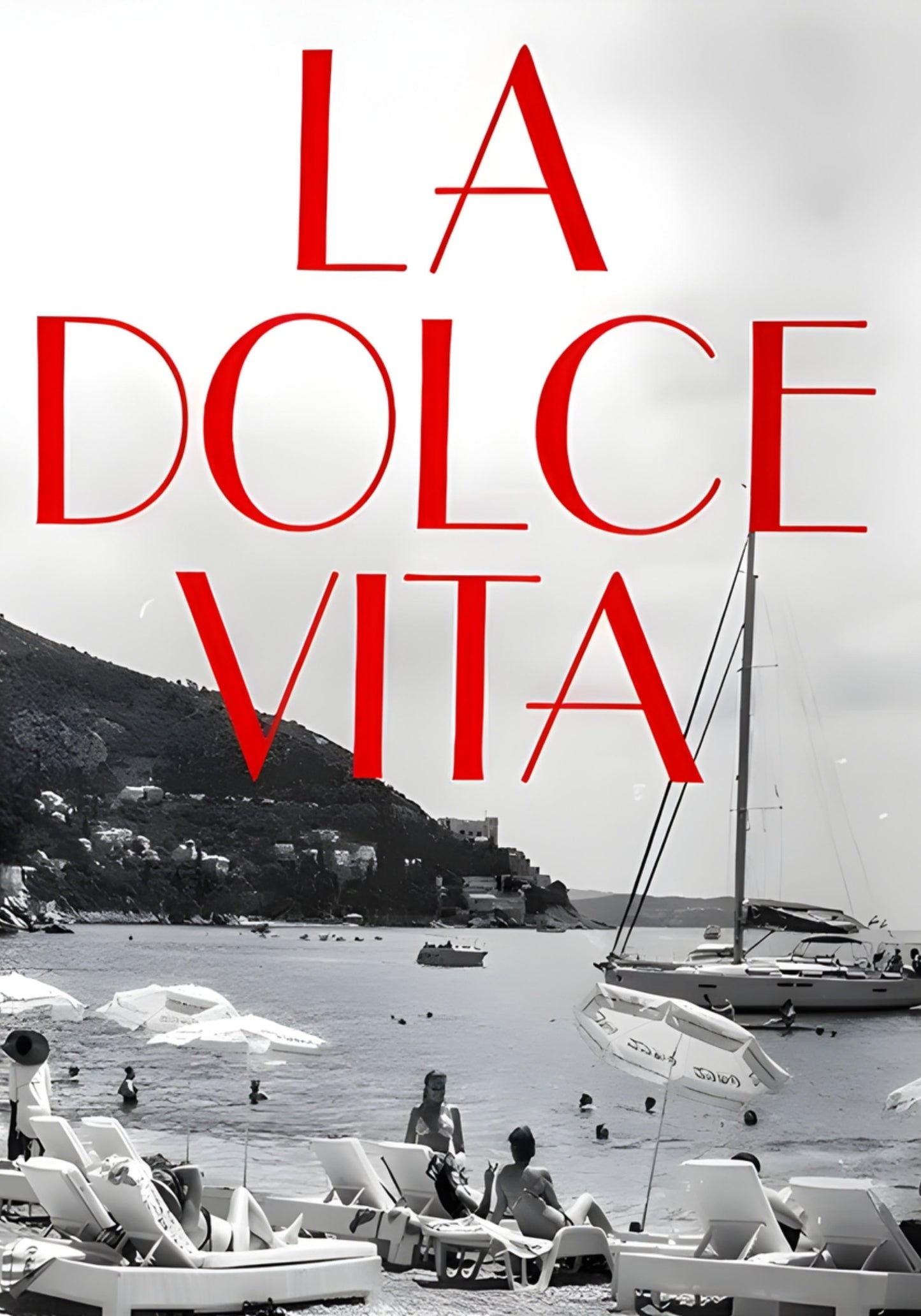 La Dolce Vita | Vintage Black & White Beach
