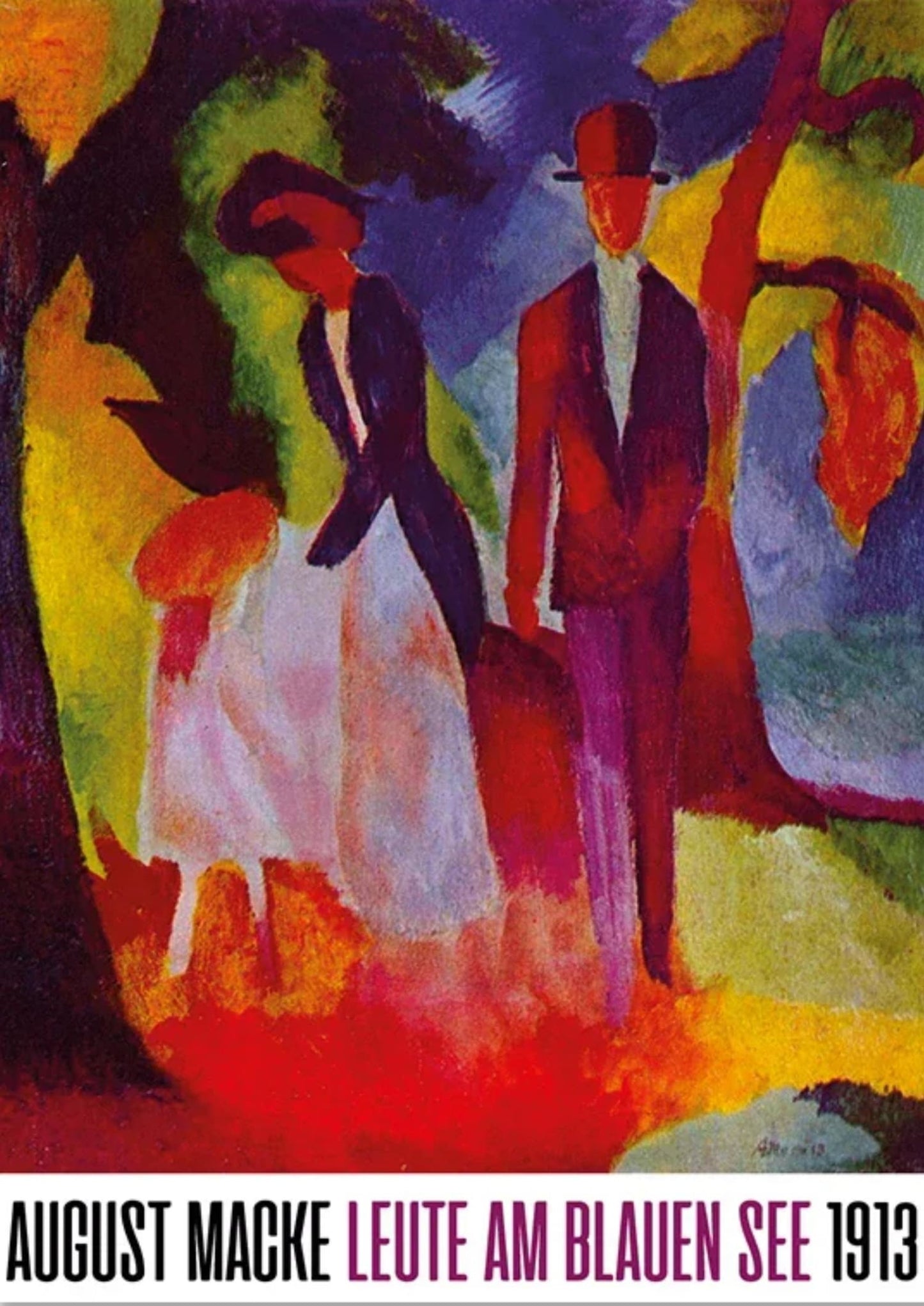 August Macke | Leute am blauen See 1913 | Art Nouveau Style